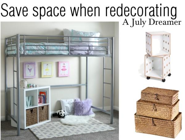 Save space when redecorating a child’s bedroom